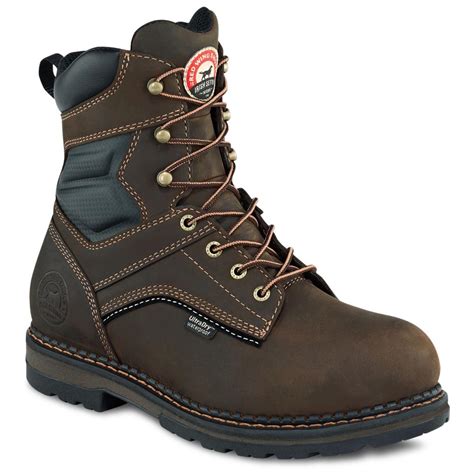 Men's Irish Setter® 8" Waterproof Aluminum Toe Electrical Hazard Boots, Hazelnut - 236273, Work ...