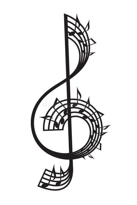 Treble Clef Violin Stock Illustrations – 2,832 Treble Clef Violin Stock ...