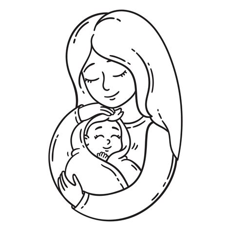 Mother holding baby. 2177888 Vector Art at Vecteezy