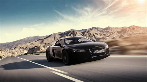 Audi R8 Spyder Matte Black Wallpaper