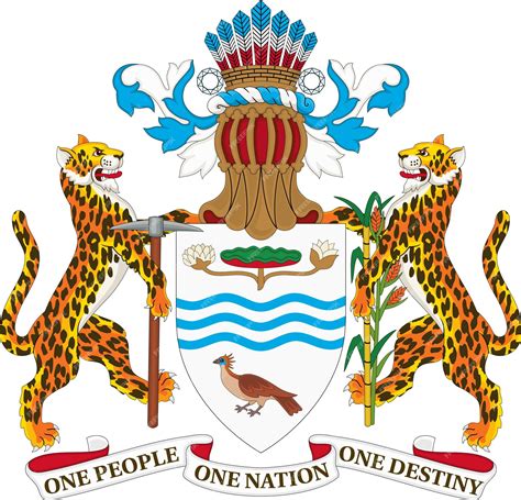 Premium Vector | Coat of arms of guyana