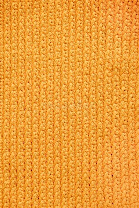 Orange Knitted Surface Background Texture, Close Up Stock Image - Image ...