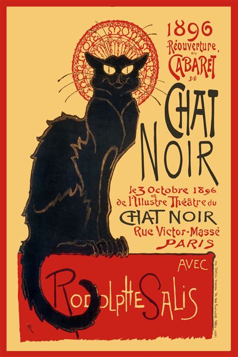 Le Chat Noir Classic Art Nouveau Poster from CamdenTownPosters on Etsy Studio