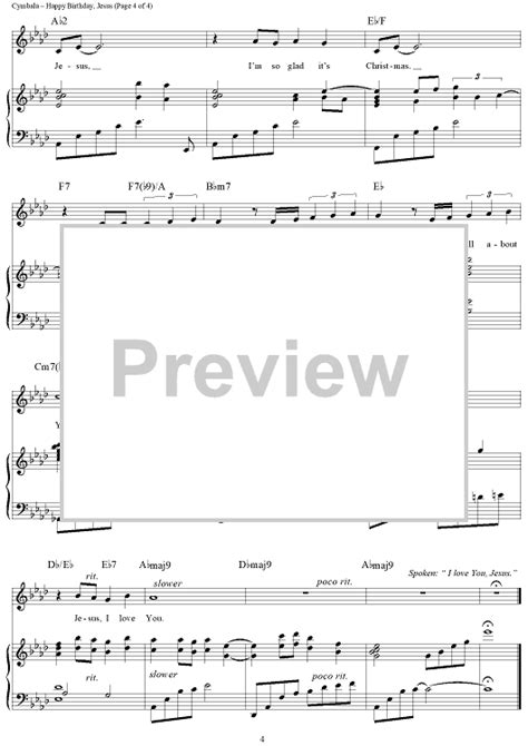 Happy Birthday, Jesus" Sheet Music by Brooklyn Tabernacle Choir for ...