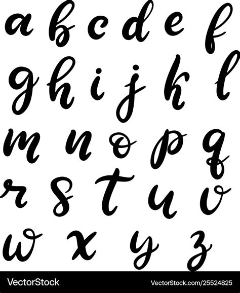 Hand drawn lettering font alphabet Royalty Free Vector Image