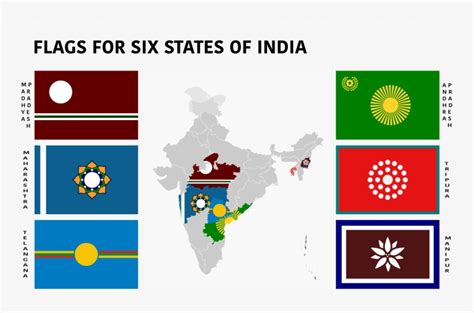 Flags For Six Indian States, - Emblem - 3970x2435 PNG Download - PNGkit