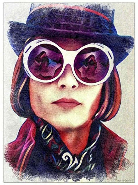 Johnny Depp Willy Wonka Pencil Drawing Art Print, Decoration, Poster, Drawing Print, Wall Art - Etsy