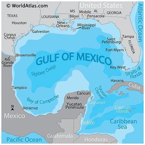 Map Gulf Of Mexico Coast - Middle East Political Map