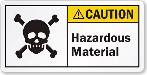 Hazardous Material ANSI Caution Label | Highly Durable, SKU: LB-2315