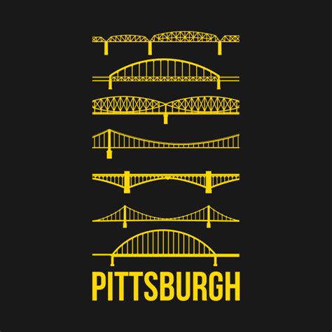 Pittsburgh Bridges - Pittsburgh - T-Shirt | TeePublic