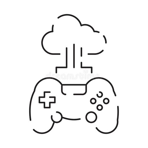 Video Games Line Icon. Game Genres and Attributes. Controller, Joystick and Computer Stock ...