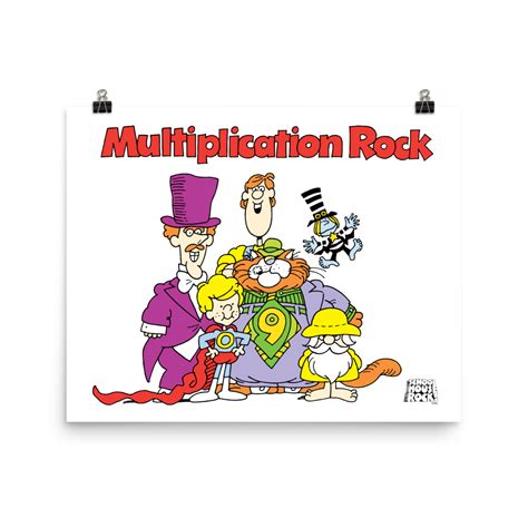 Schoolhouse Rock! Multiplication Rock Premium Satin Poster