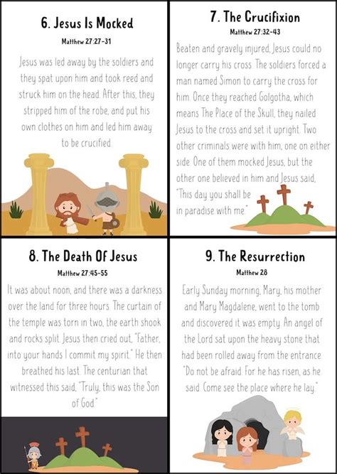 Printable Easter Story Cards I Christian Easter Story for Kids - Etsy Australia in 2024 | Easter ...