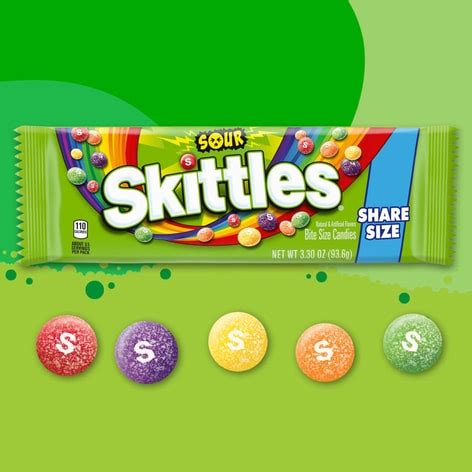 SKITTLES Sour Candy Share Size Bag, 3.3 oz | SKITTLES®