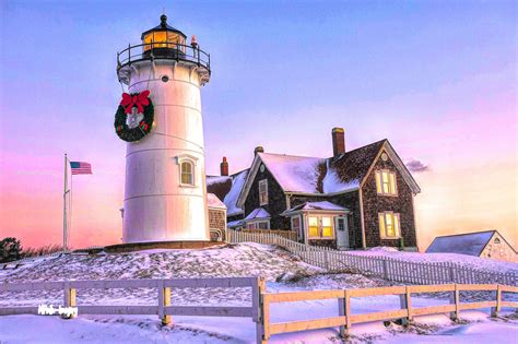 Nobska Lighthouse Christmas Sunrise