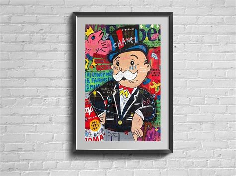 Famous Monopoly Art Print. Fashionable Illustration Graffiti | Etsy