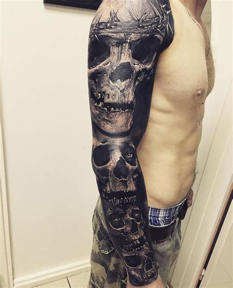 Skull Sleeve Tattoo