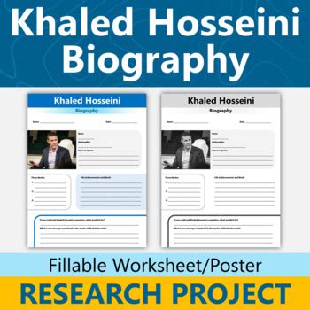 Khaled Hosseini Biography Author Research Project by Learning Pyramid