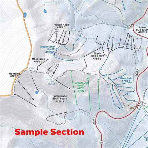 Backcountry Ski Map: Berthoud Pass, Colorado