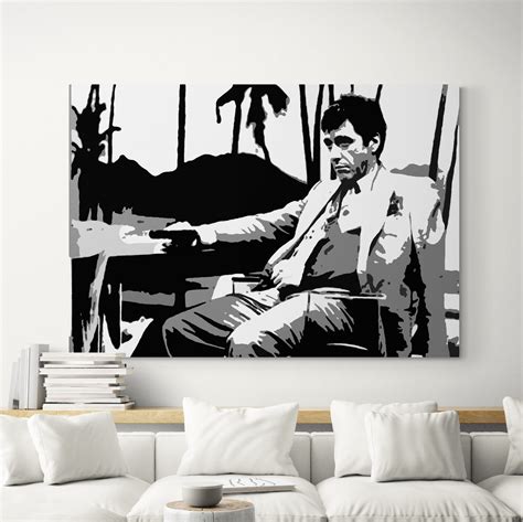 Scarface Canvas Art Gangster Pop Art Painting Wall Art Home | Etsy