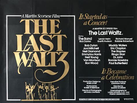 The Last Waltz Movie Poster - Rare Vintage Poster - Martin Scorsese