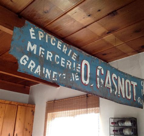 French signage, French vintage, Metal signs