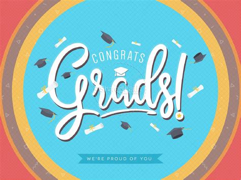 Congrats Grads Graduation PowerPoint Template