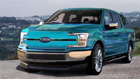 Ford F-150 Electric Truck Rendered: Mach-E Style Grille, Aero Mods