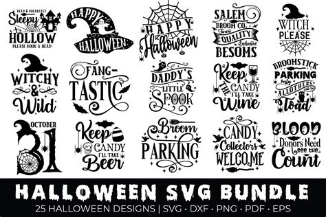 Halloween Svg Bundle Pack 5 SVG Files Halloween Svg File Sayings Quotes ...