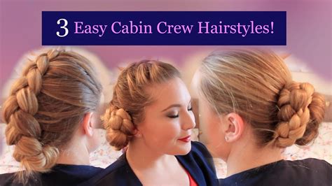 3 Easy Cabin Crew Hairstyles - YouTube