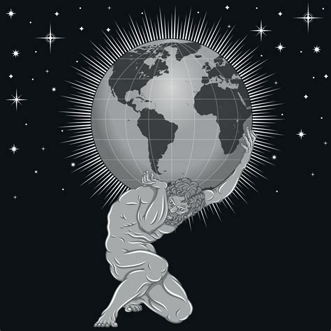 Vector of Atlas holding the earth 23063889 Vector Art at Vecteezy