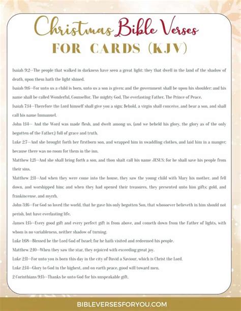 29 Beautiful Christmas Bible Verses for Cards - Bible Verses for You