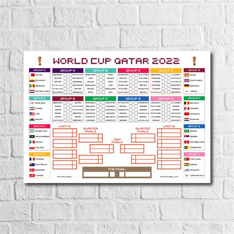 Retro Qatar 2022 World Cup Wall Chart | MOTM Football - Worksheets Library