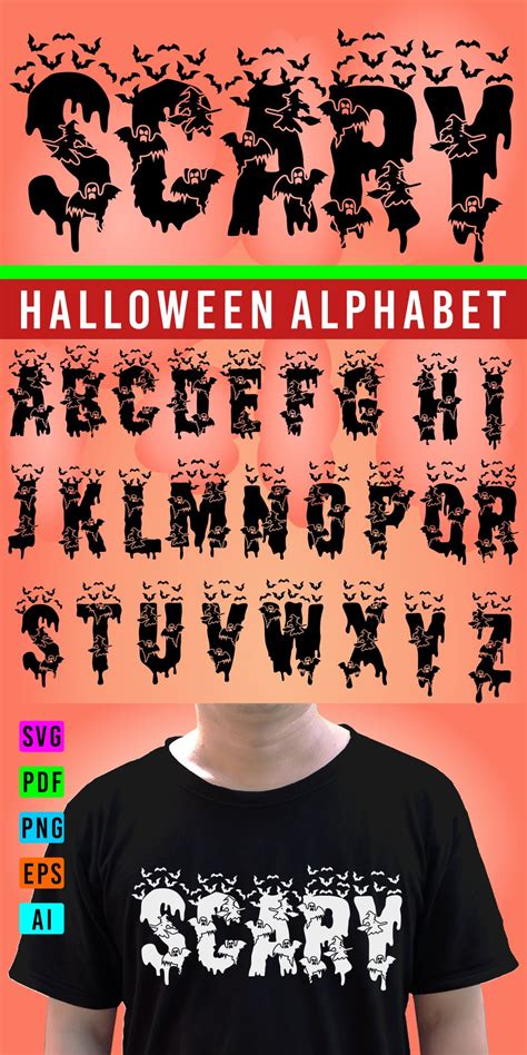 Halloween Alphabet SVG, Halloween Font SVG, Halloween Letter