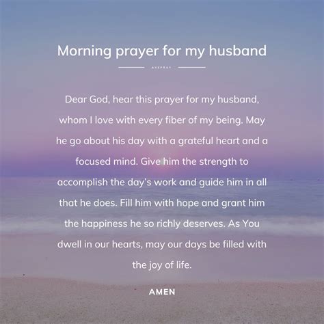 Morning prayer for my husband – AvePray