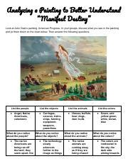 Manifest Destiny - Painting Analysis.pdf - Analyzing a Painting to Better Understand " Manifest ...