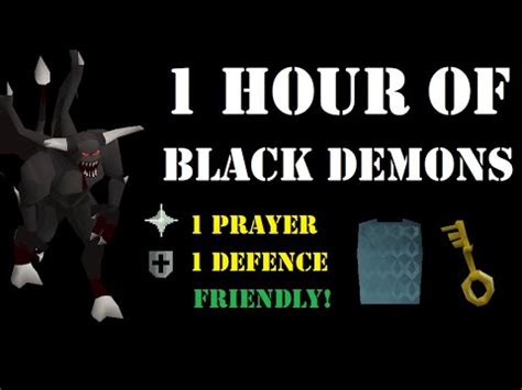 1 Hour of Black Demons as a Pure (Wilderness Slayer) [84 Ranged] - OSRS - YouTube