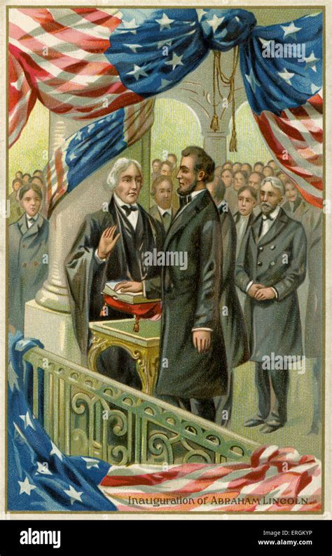 Inauguration of Abraham Lincoln (1809-1865). Lincoln was the sixteenth ...