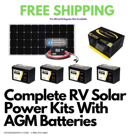 Complete RV Solar Power Kits with AGM Batteries