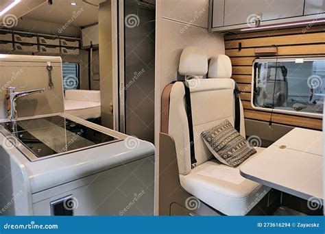 Detail of Interior of Modern German Camper Van Hymer. Editorial Stock Image - Image of german ...