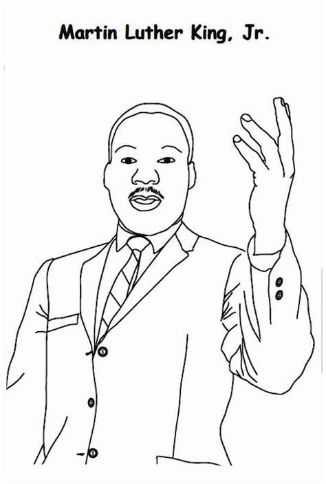 Martin Luther King Coloring Pages Free - Coloring Home