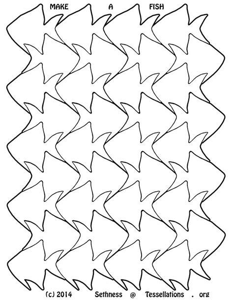 fish tessellation | Tessellation patterns, Tessellation art, Escher art