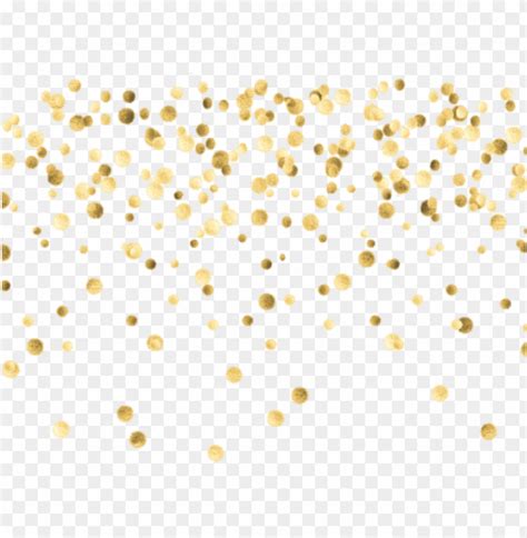 Free Gold Confetti Transparent Background Vector - 1200 X 300 Banner PNG Transparent With Clear ...