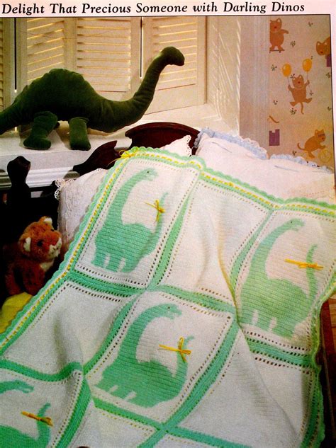 Crochet Dinosaur Blanket Pattern. Plus added bonus patterns.