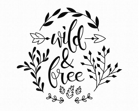 Wild and Free Quote SVG Wild and Free Svg Hand Lettering | Etsy in 2021 ...