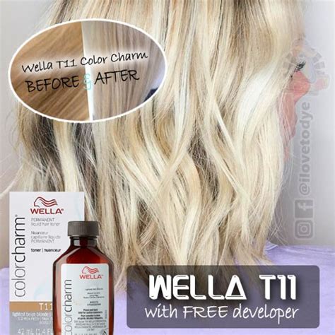 T11 Pale Yellow Wella Toner with 100ml generic developer - ilovetodye ...