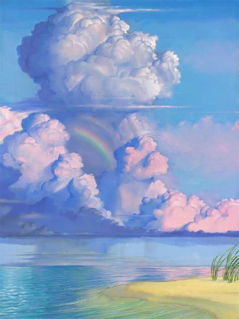 Rainbow Sky Painting by Roland Ruocco | Saatchi Art