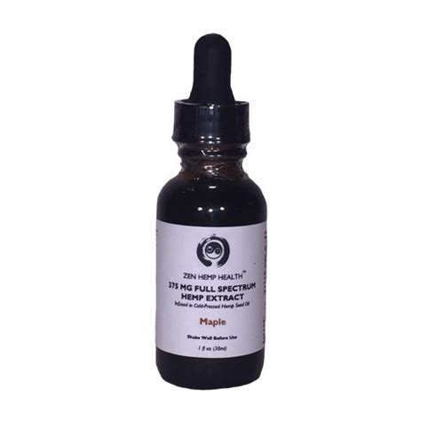 Hemp Extract Oil – 1 Ounce Maple – ZEN HEMP HEALTH™