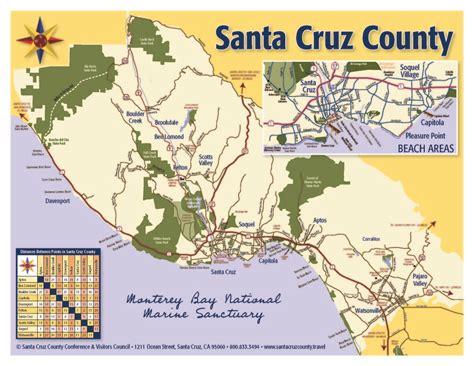 Printable Map - hiking santa cruz