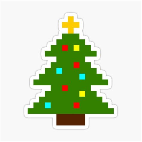 "Pixel Art Christmas Tree 1 " Sticker for Sale by akaiawa | Redbubble